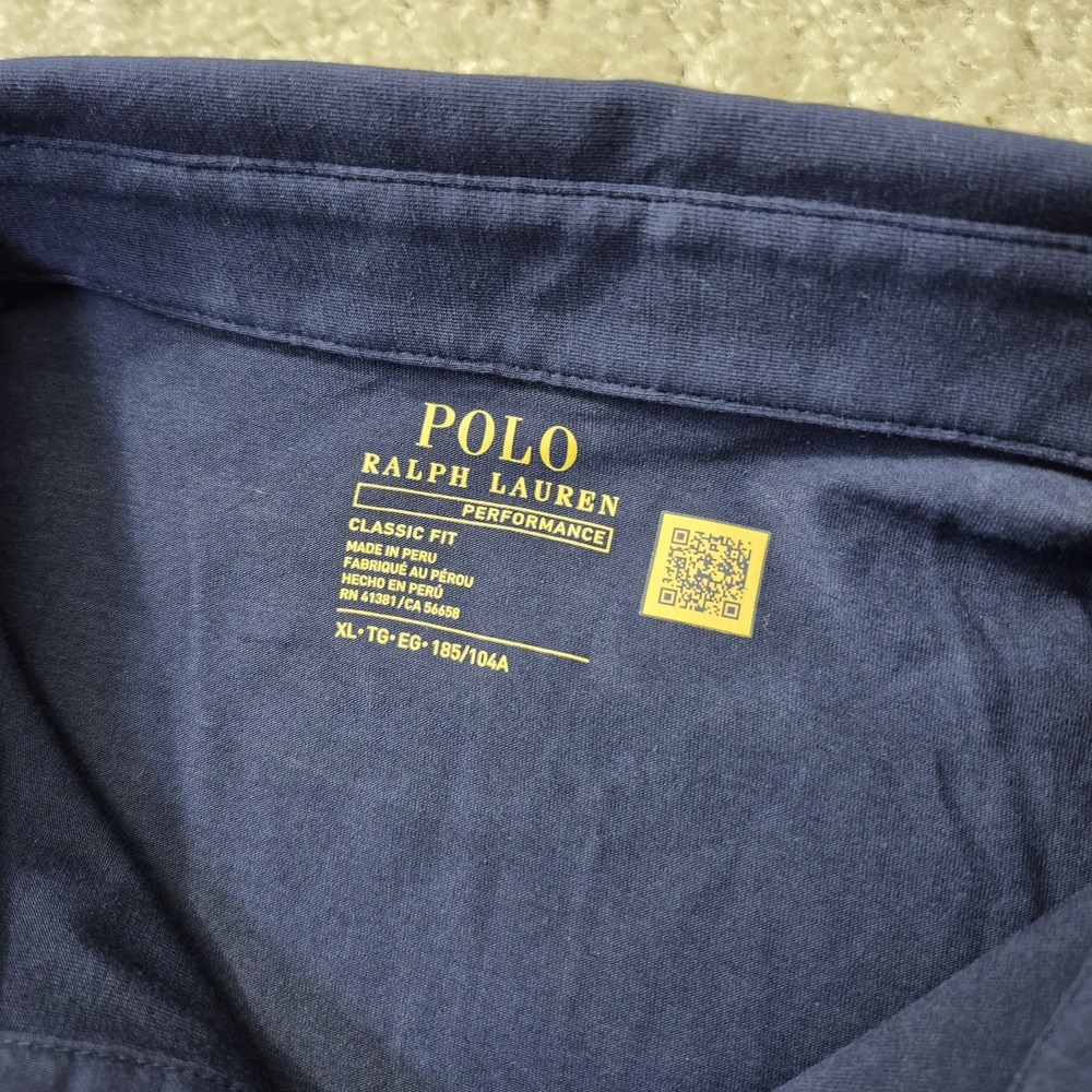 Polo Ralph Lauren Polo Shirt Mens XL Blue Cotton Stretch Golf Preppy Casual USA - Picture 3 of 10